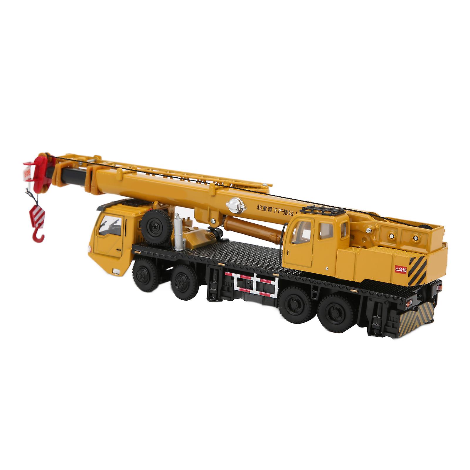 Diecast 1/55 Scale Metal Alloy Car Model Crane Hoisting Hoist Lifter Machine Truck For Kid