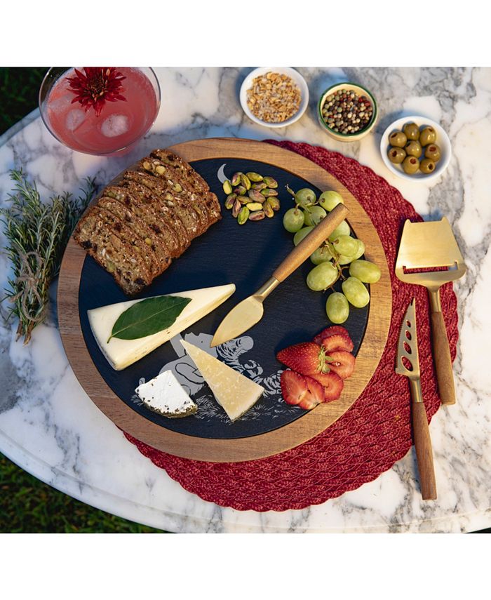 Toscana Disney's Winnie The Pooh Insignia Acacia and Slate Charcuterie Board with Cheese Tools