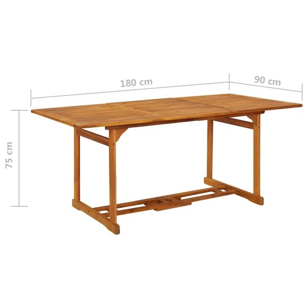 vidaXL Outdoor Dining Table Patio Table Garden Furniture Solid Wood Acacia