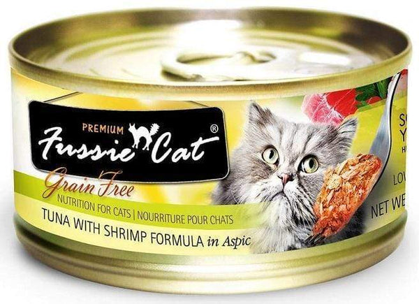 Fussie Cat Premium Tuna with Shrimp Formula in Aspic Single Canned Foo