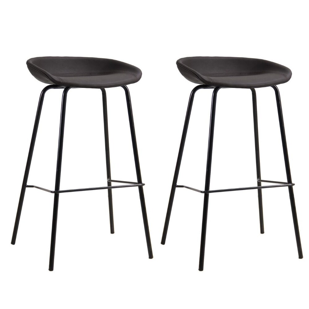 (Set of 2) Mitch Bucket Seat Counter Stool (26 inch)