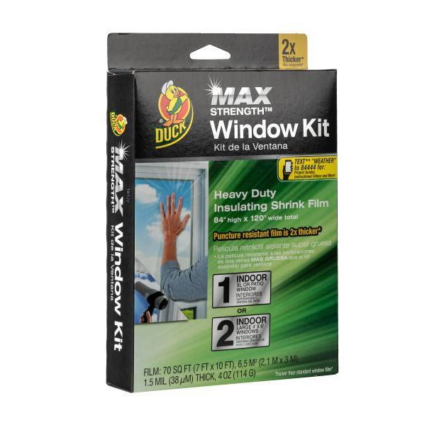 X 120 quot Max Strength Indoor Window Film Insulation Kit