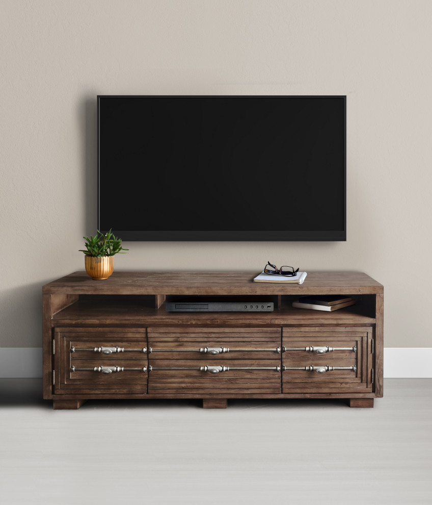 Carrollton TV Console   Rustic Ranch   Transitional   Entertainment Centers And Tv Stands   by HedgeApple  Houzz