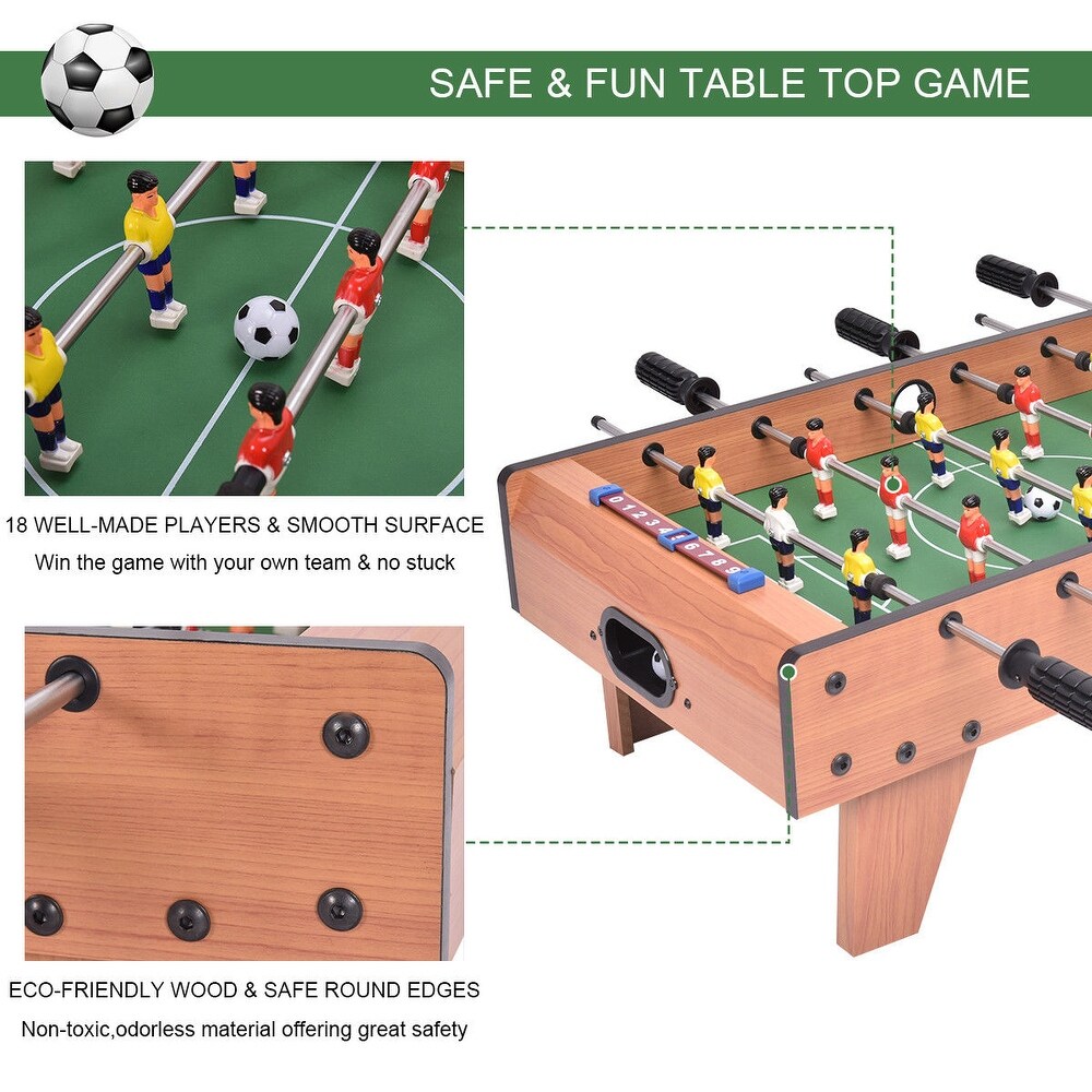 Costway 27'' Foosball Table Competition Game Room Soccer football   27'' x 15'' x 9''