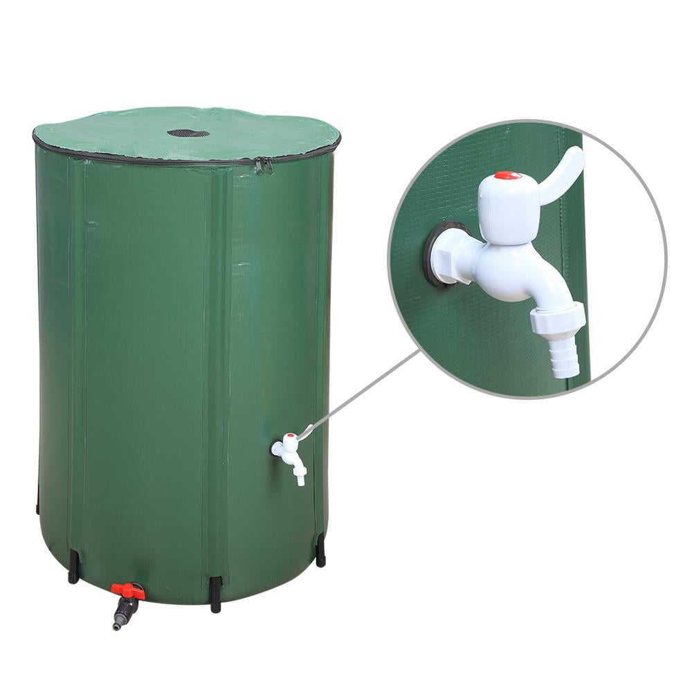 Zimtown 100 Gallon Portable Rain Barrel Farms Water Storage Saver for Patio