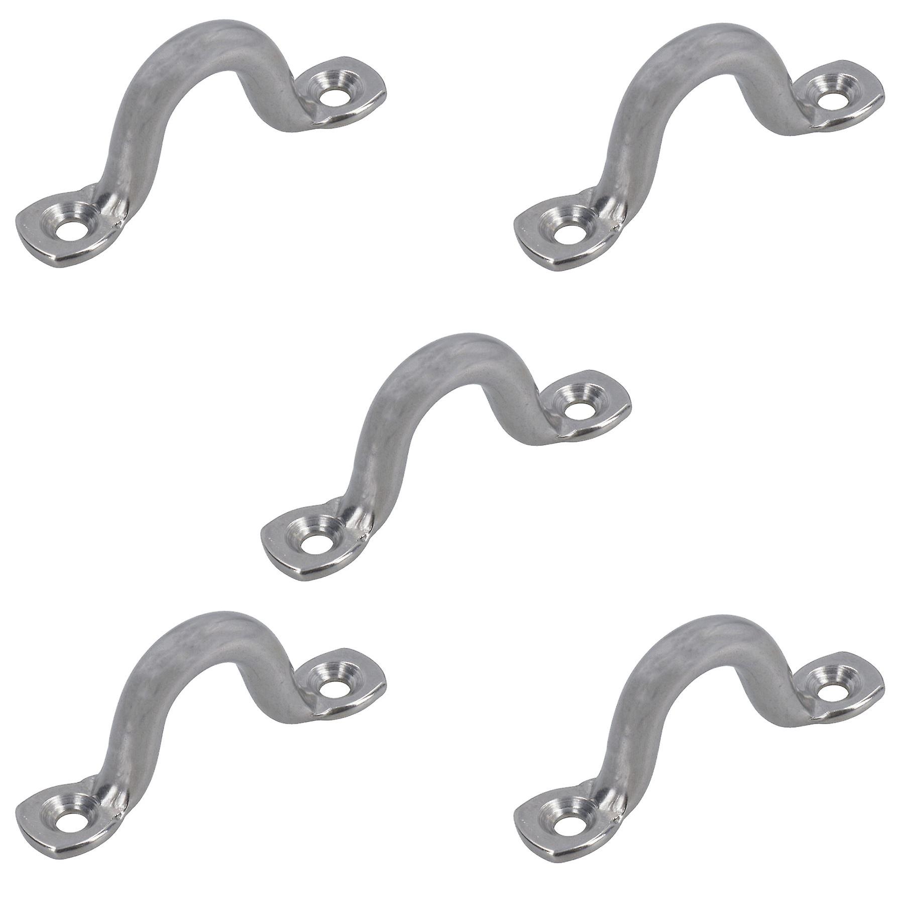 5 Pack 4mm Stainless Steel Wire Sheet Eye Tie Down Hook Strap 316 Marine Grade