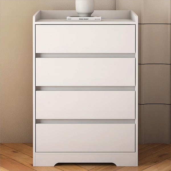 Dresser for Bedroom with 4 Drawers， Chest of Drawers， Clothes Storage Closet Organizer Sideboard Buffet Cabinet， Modern Dresser - - 37668846