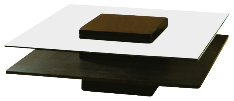 Modrest Emulsion Modern Oak Glass Coffee Table   Contemporary   Coffee Tables   by Vig Furniture Inc.  Houzz