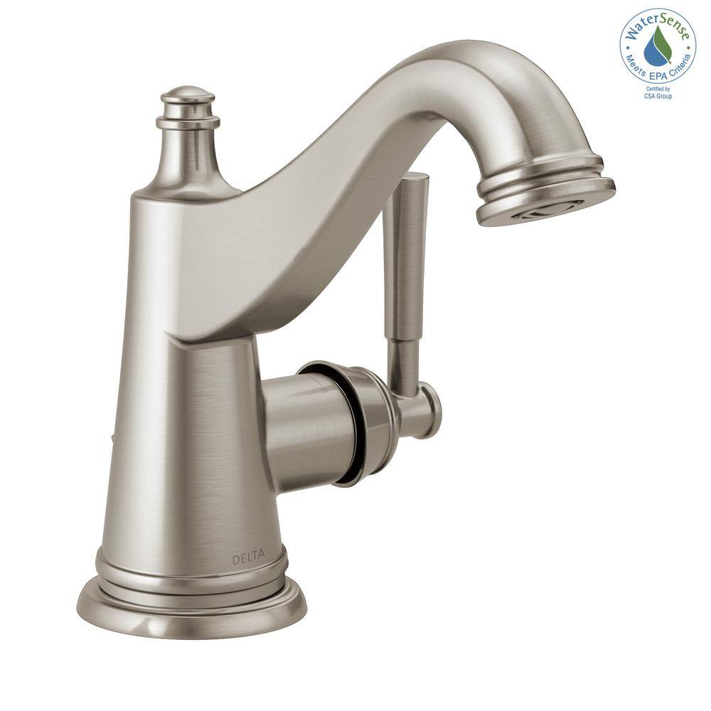 Delta Mylan Single Hole Single-Handle Bathroom Faucet in SpotShield Brushed Nickel 15777LF-SP