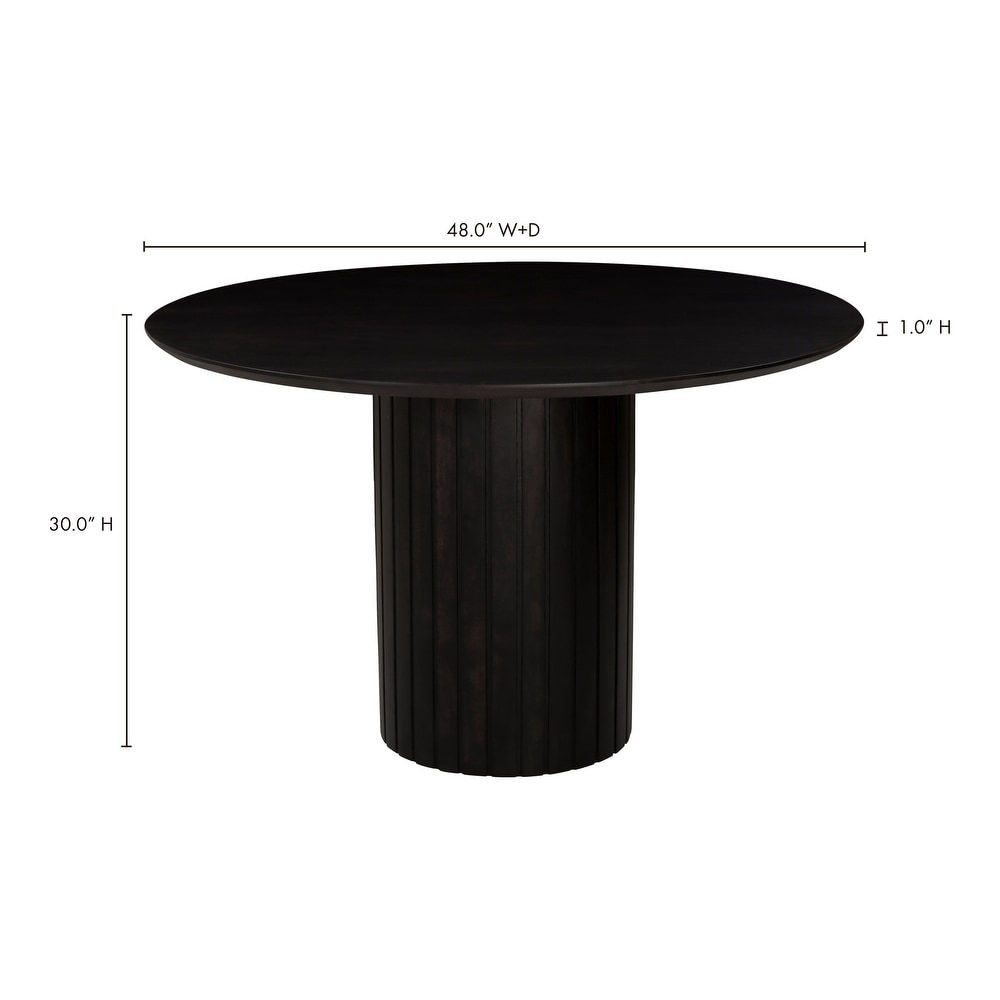 Aurelle Home Poete Solid Acacia Wood Pedestal Dining Table