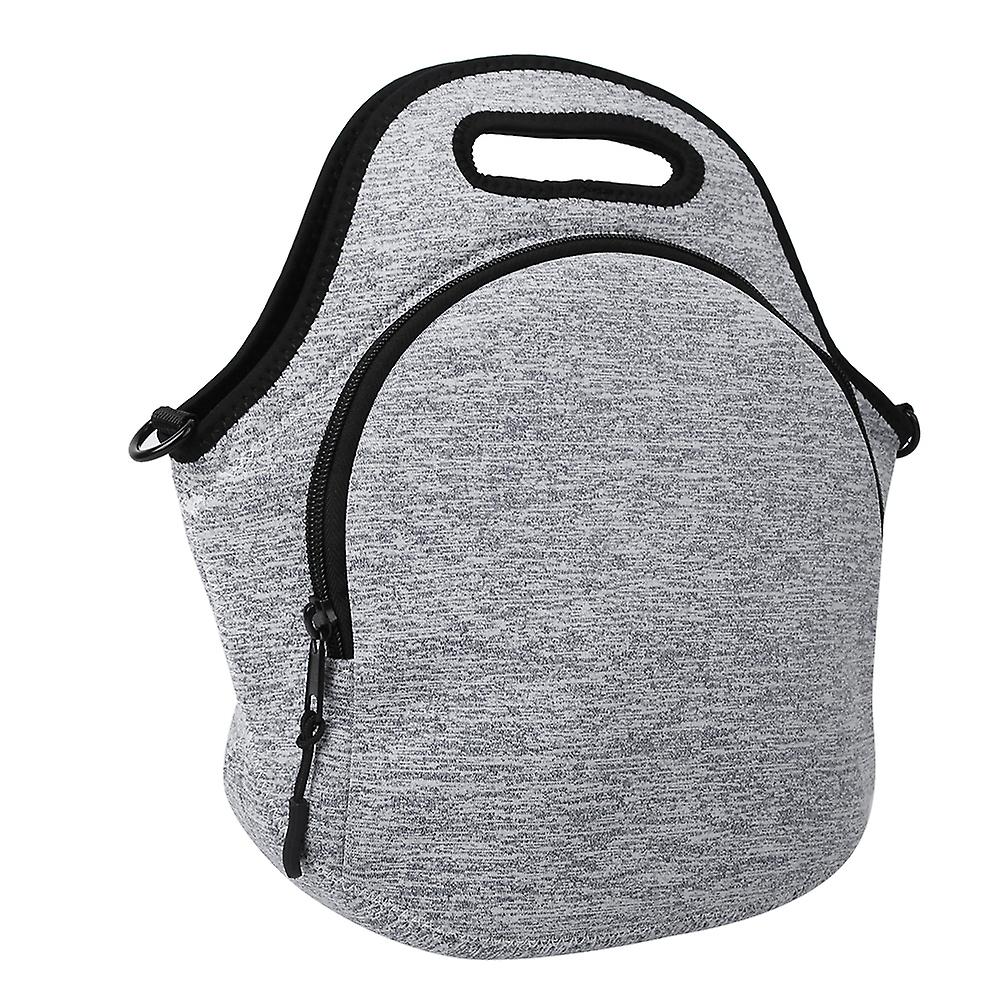 Neoprene Shoulder Strap Sports Bag Insulation Lunch Food Bag For Outdoor Picnics Travel Workinglight Gray