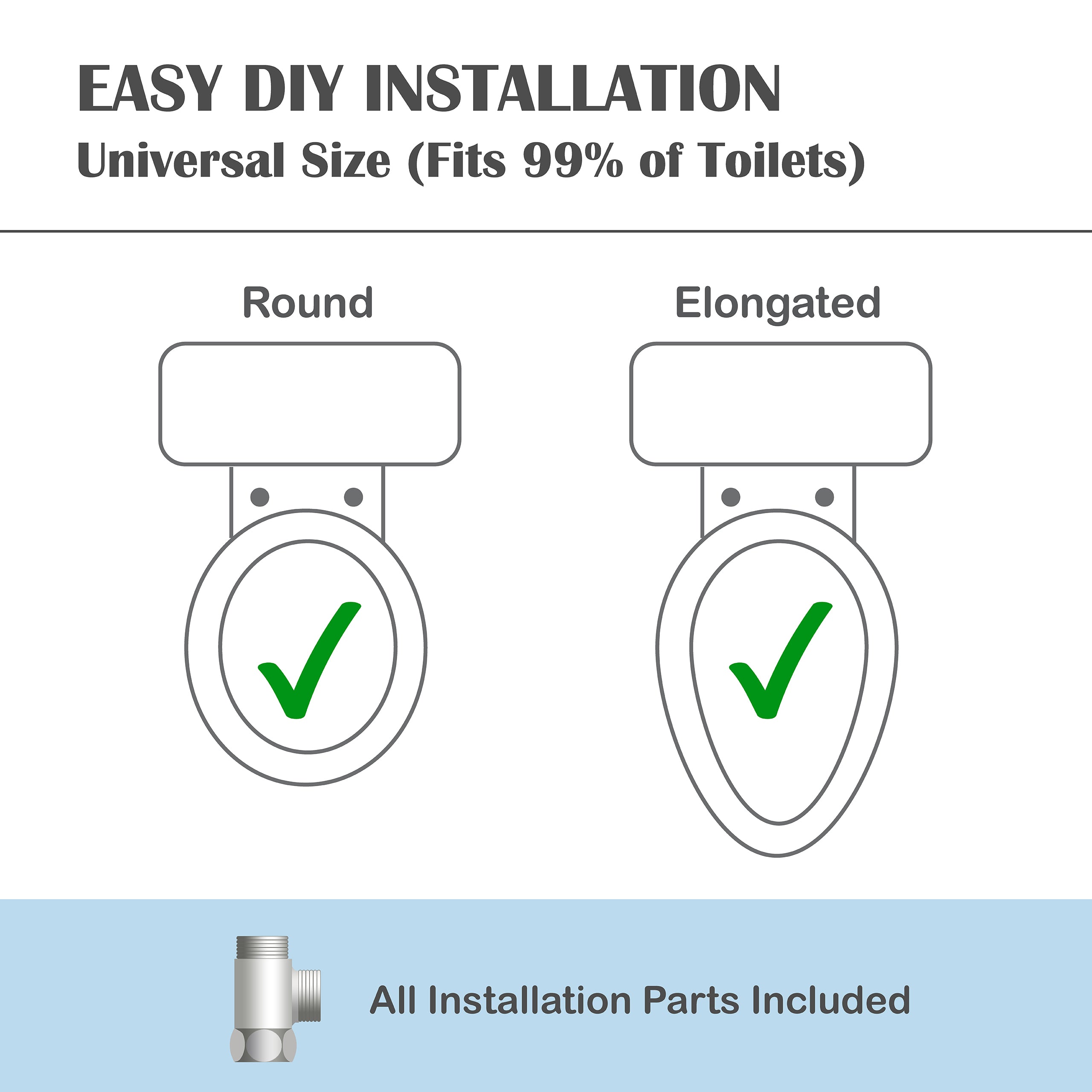 Lotus Smart Bidet ATS-500 Remote FDA Registered, Heated Seat, Temperature Controlled Wash, Warm Air Dryer