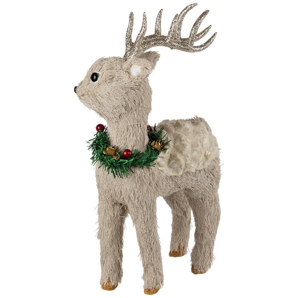 Woodland Reindeer with Wreath Christmas Figure