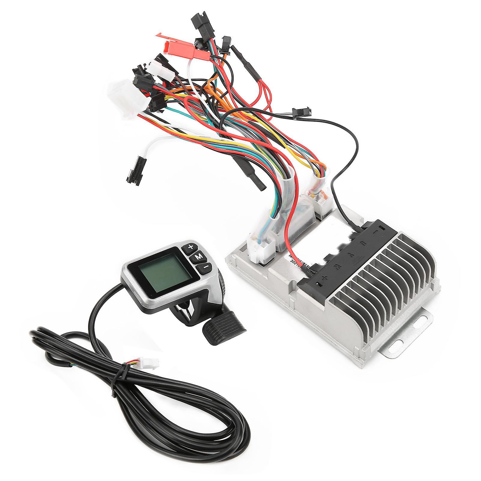 Electric Bicycle 34v/48v 500w Motor Brushless Controller Sine Wave With Lcd Display Thumb Shifter