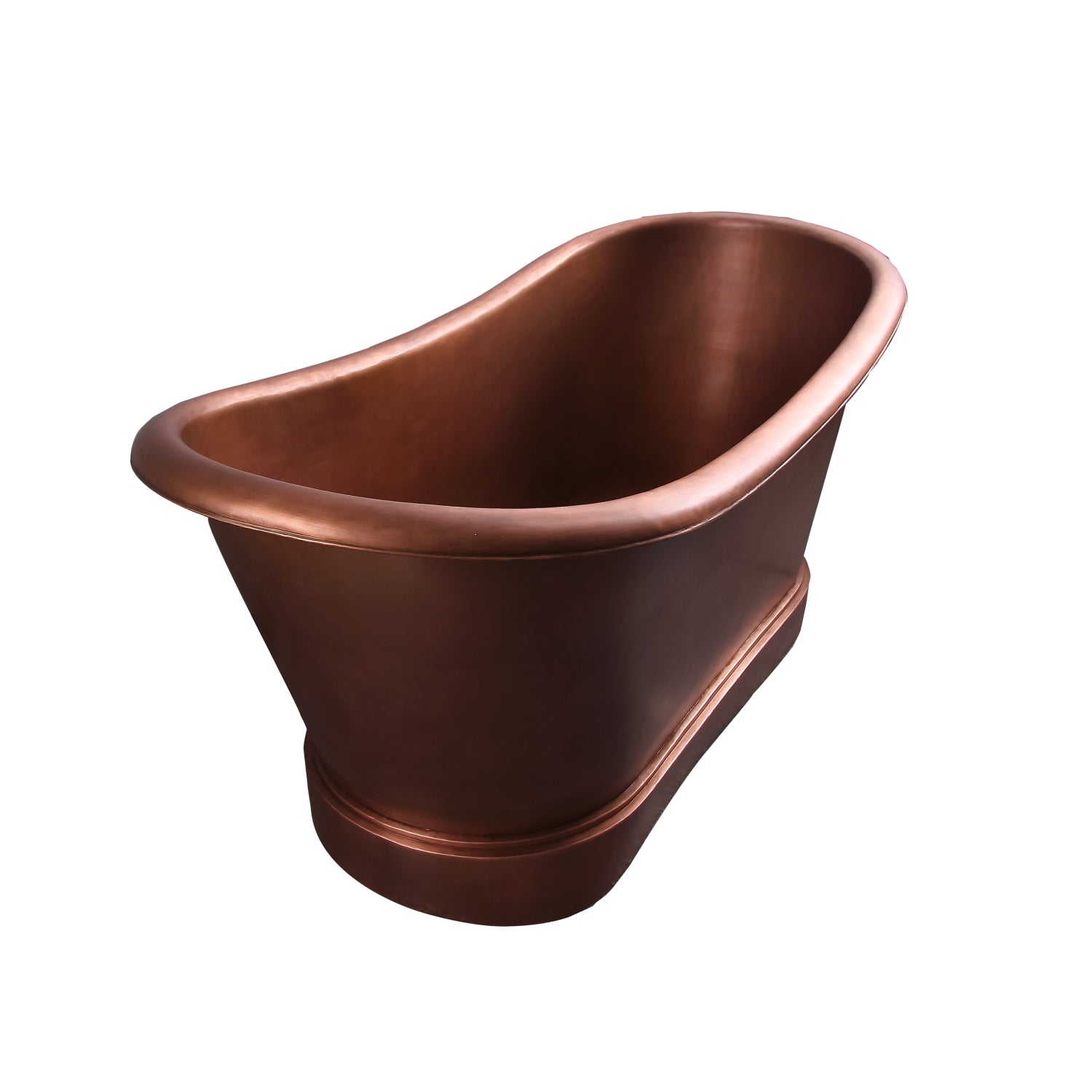 Carwyn 72″ Copper Bateau Double Slipper Tub