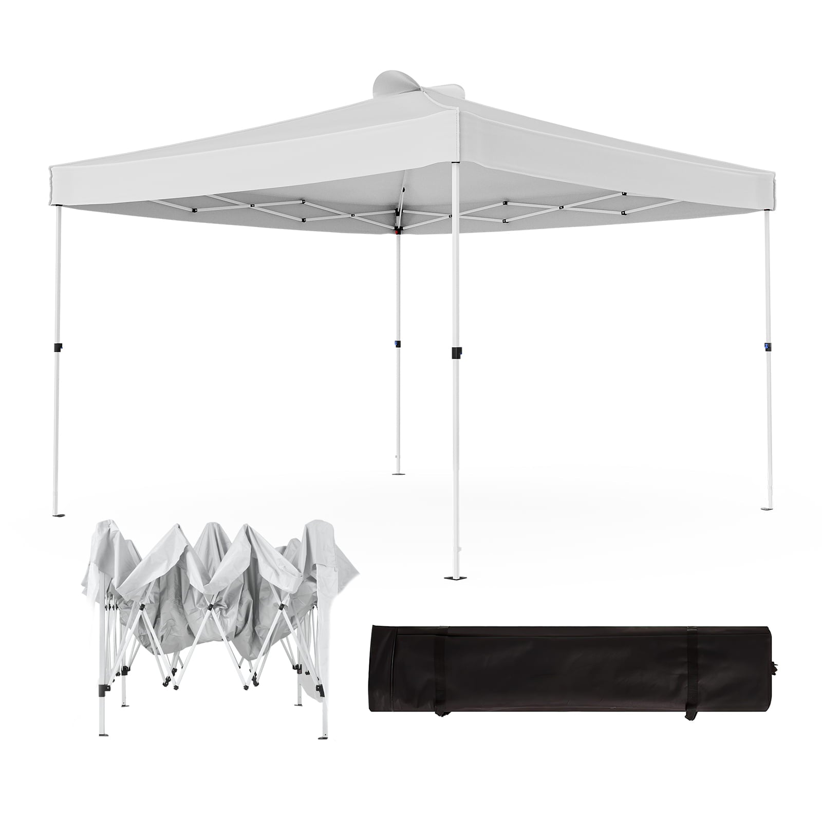 JOINATRE 10 x 10 Pop Up Canopy, Easy Set Up Outdoor Canopy Tent, Instant Folding Ez Up Canopy Commercial Gazebo Shelter, Air Vents, UV Protection with Carry Bag for Patio Party Camping, White