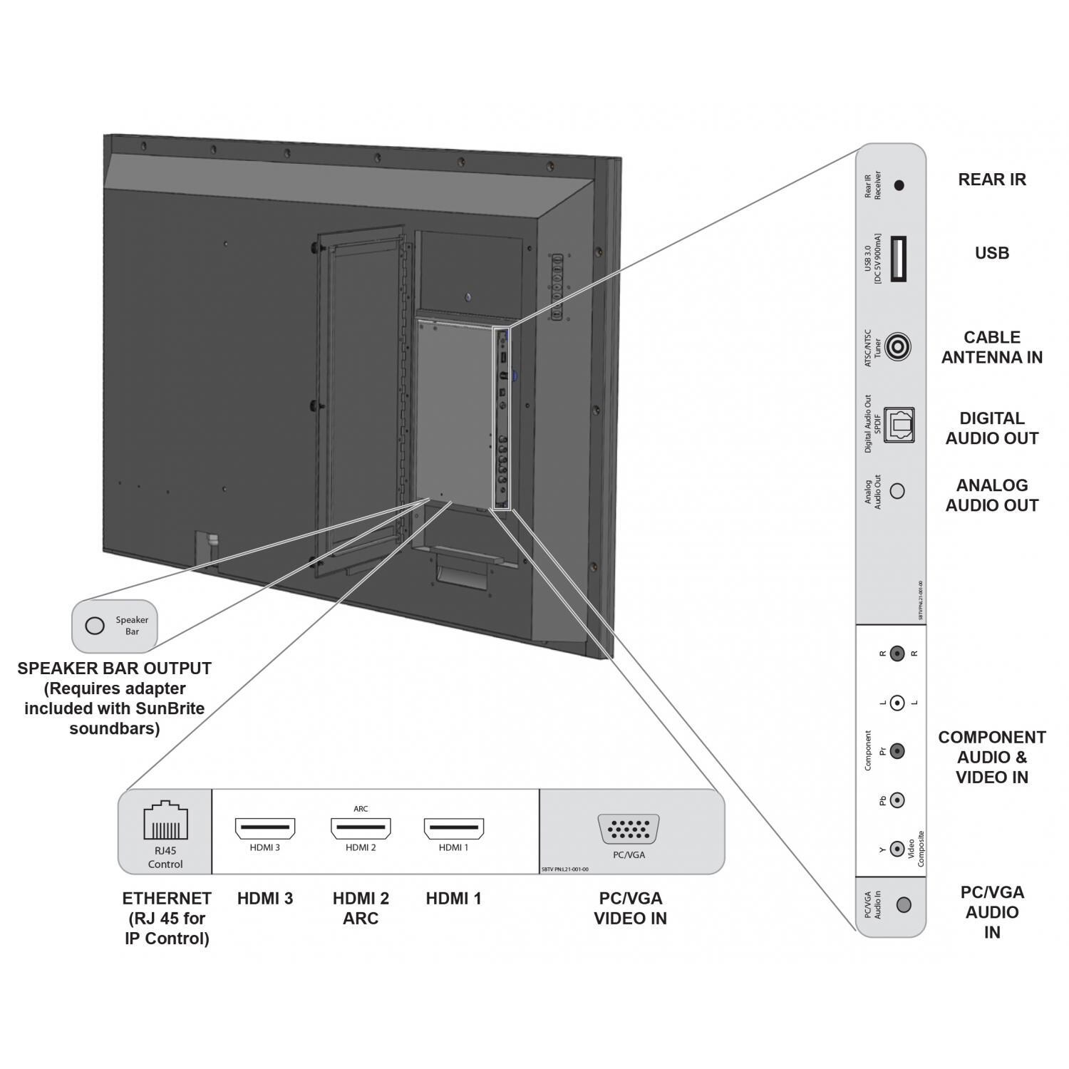 SunBriteTV Veranda Series 43andPrime; Full Shade 4K LED HDR Outdoor TV