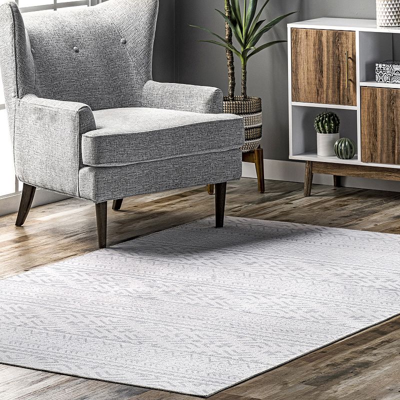 nuLOOM Calia Machine Washable Bands Area Rug