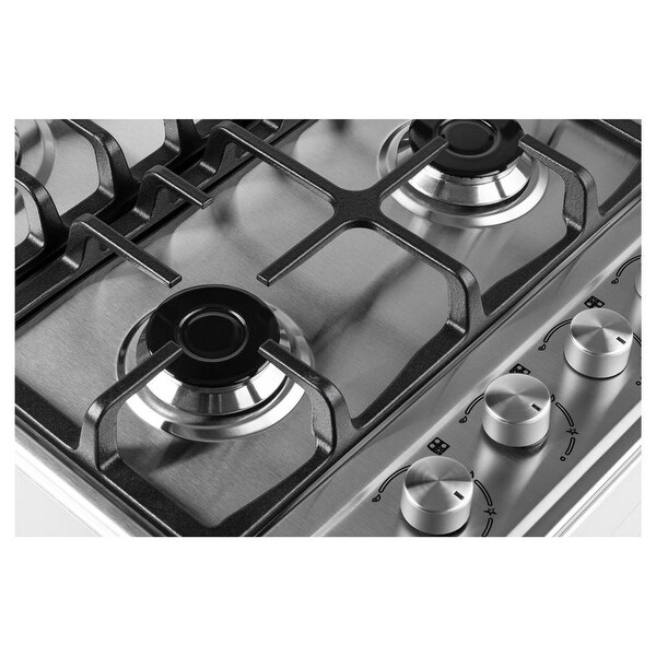 24 In Stainless Steel Gas Cooktop - Cast Iron Grates by ABBA APPLIANCES