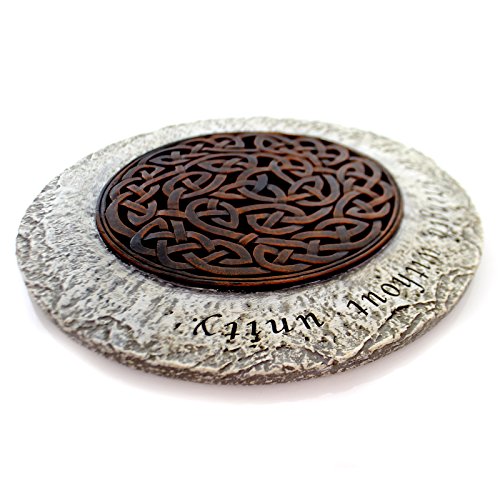 Unity Strength Bronze Endless Knot 12 Inch Polyresin Decorative Stepping Stone