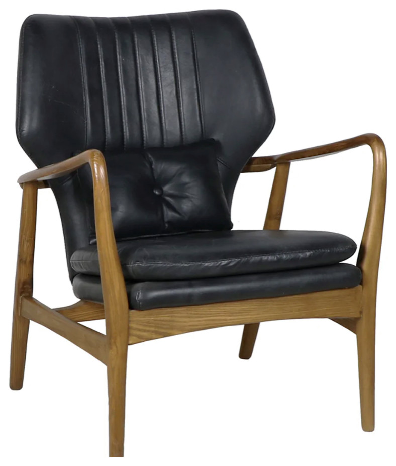 Matthew Izzo Home Helsinki Leather Arm Chair   Midcentury   Armchairs And Accent Chairs   by Matthew Izzo  Houzz