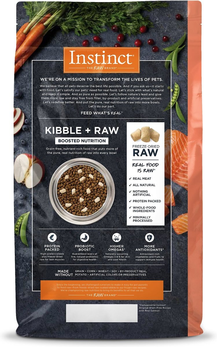 Instinct Raw Boost Grain-Free Recipe with Real Salmon and Freeze-Dried Raw Coated Pieces Dry Cat Food