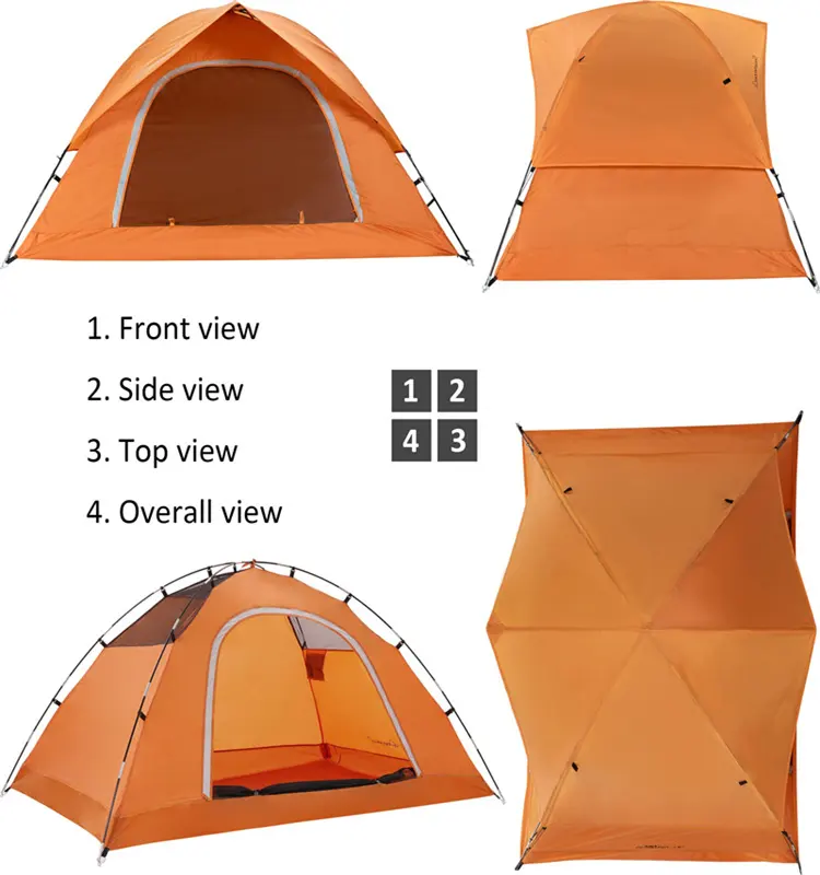 Waterproof Windproof Camping Tents Seasons Lightweight Backpacking Tent Set Up Quickly Great Hiking Camping Tent