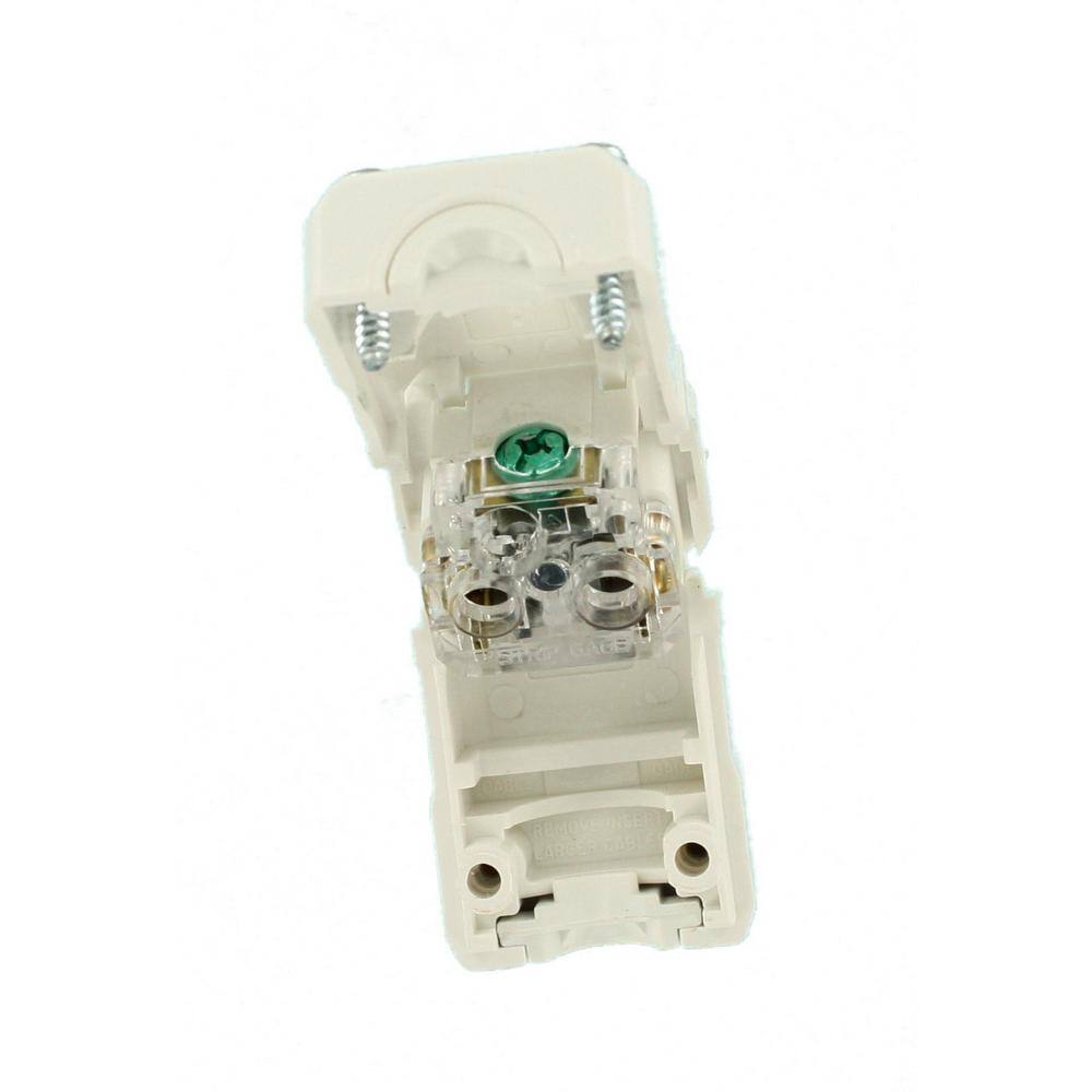 Leviton 20 Amp 250-Volt Python Hospital Grade Straight Blade Grounding Plug White 8456-V