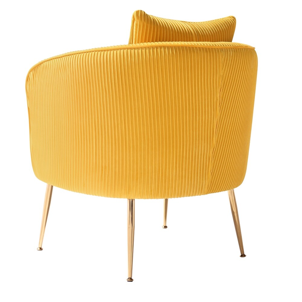 Art Leon Modern Velvet Accent Barrel Chair