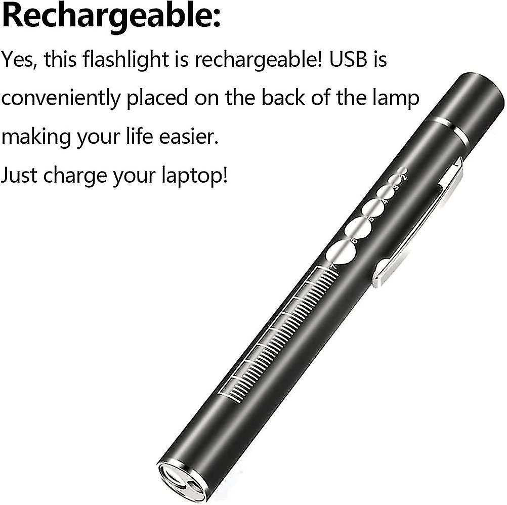 Botao Pen Light Portable Dual Light Source Led Pen Torch Rechargeable Penlight With Pocket Clip Healthcare Laboratory And Life Sciences Pen Lamp Usb C