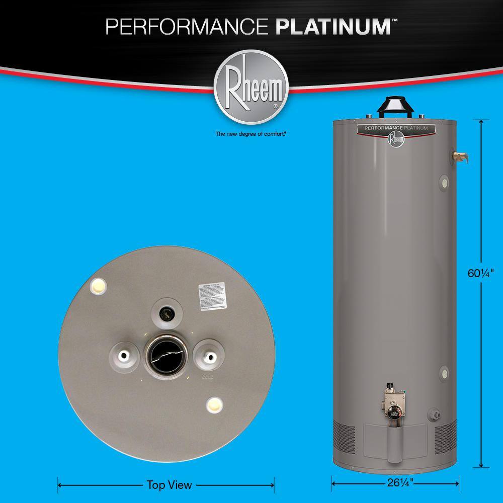 Rheem Performance Platinum 75 Gal. Tall 12 Year 76000 BTU Natural Gas Tank Water Heater XG75T12ST76U0