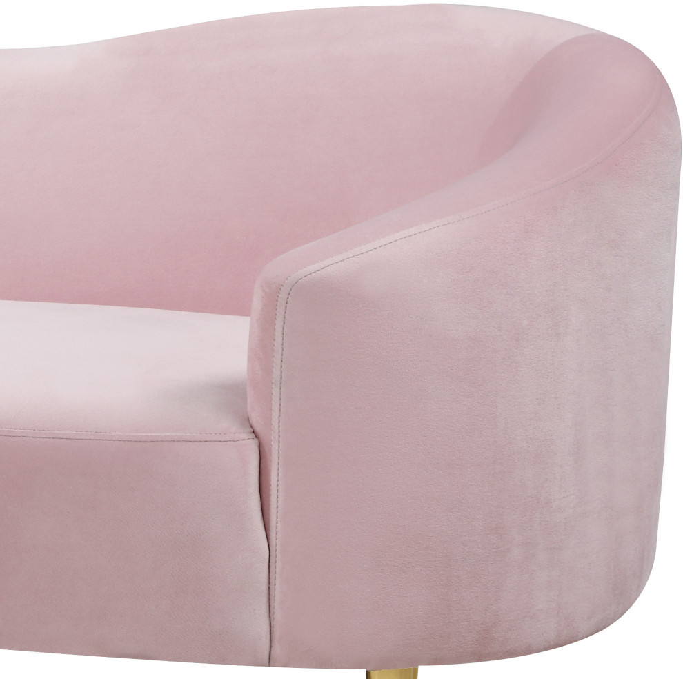 Ritz Camel Velvet Chair   Midcentury   Loveseats   by Meridian Furniture  Houzz