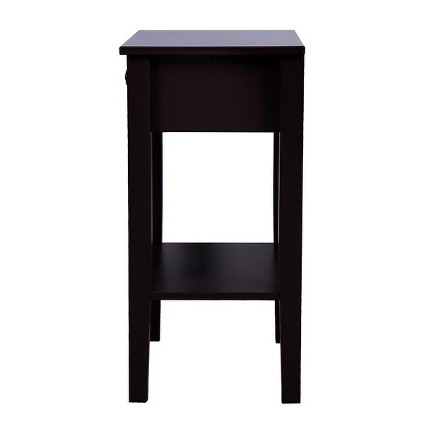 Nestfair Brown Floor-standing Storage Table End Table with Drawer