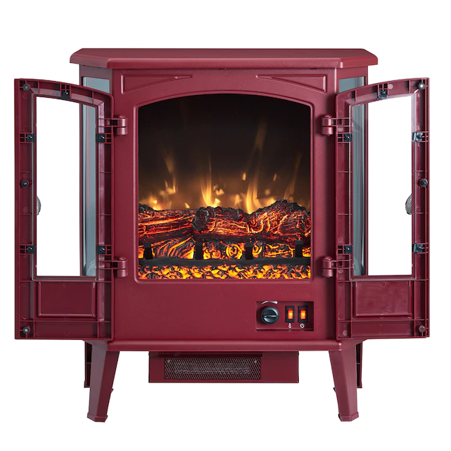 HearthPro SP5624 23.5-in W Red Infrared Quartz Electric Fireplace