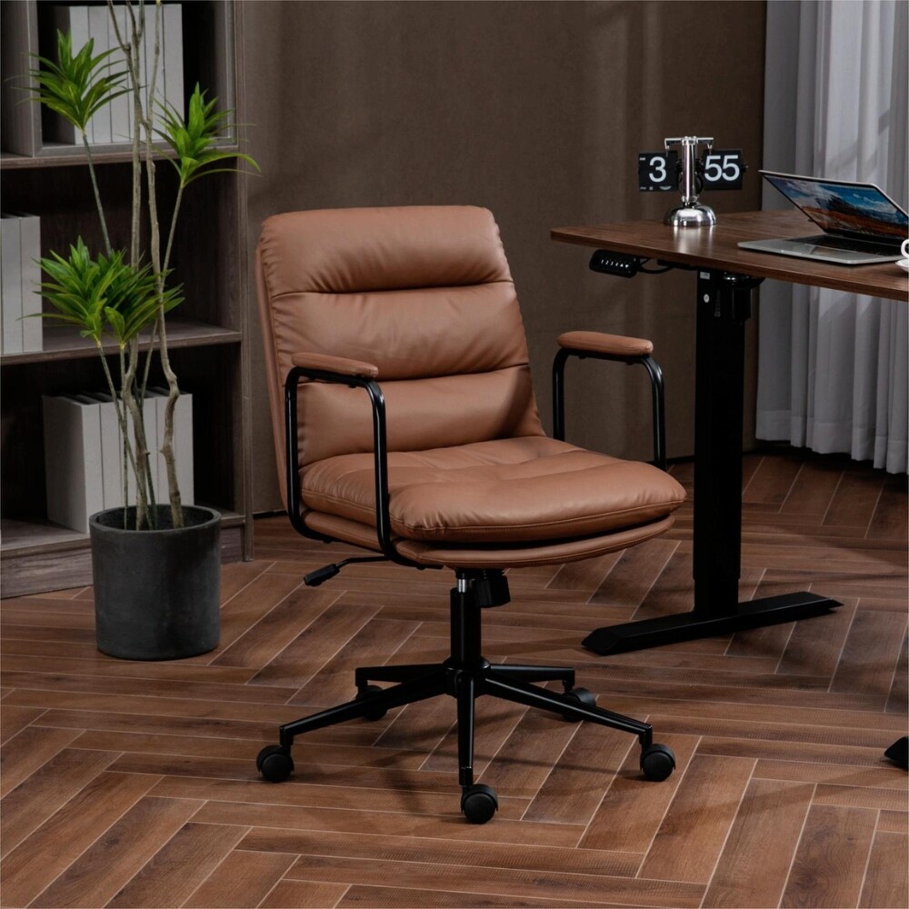 GEITIN Home Office Desk Task Swivel Chair with Padded Armrest