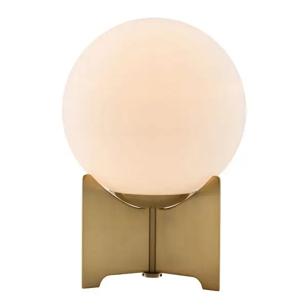 Pearl Table Lamp White and Brass - 9.8