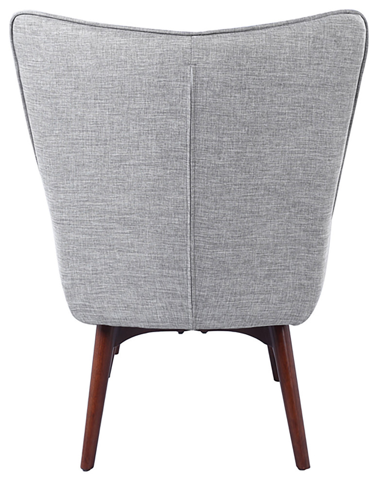 Willow Upholstered Accent Chair With Ottoman Grey and Brown   Modern   Armchairs And Accent Chairs   by Modon  Houzz