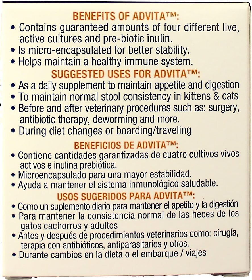 VetOne Advita Probiotic Nutritional Cat Supplement