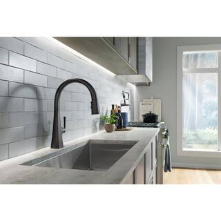 KOHLER Graze Single-Handle Pull-Down Sprayer Kitchen Faucet with 3-Function Sprayhead in Matte Black K-22062-BL