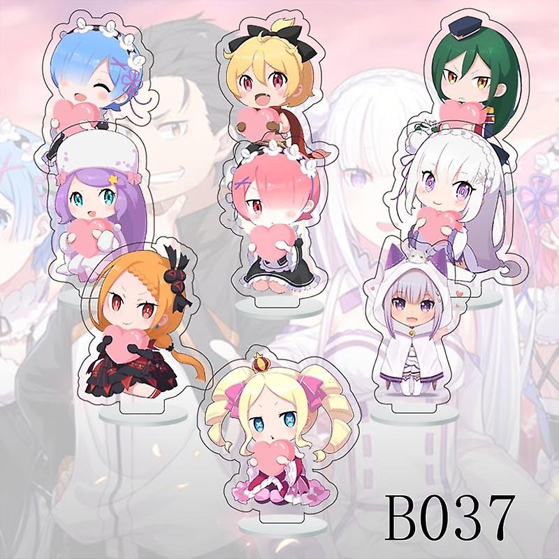 9pcs/set Anime Demon Slayer Acrylic Stand Model Kimetsu No Yaiba Tanjirou Nezuko Figure Decoration Action Plate Toys，re Zero