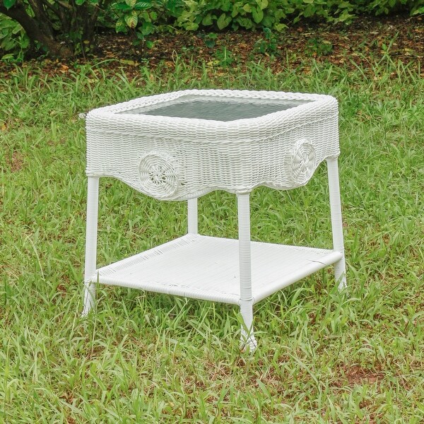 Riviera 18inch Resin Wicker Side Table