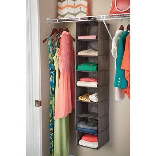 ClosetMaid 54 in. H 8-Pair Nonwoven Fabric Brown Hanging Shoe Organizer 3145400