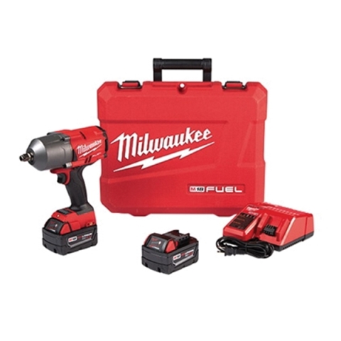 Milwaukee 2767-22 Impact Wrench， Battery Included， 18 V， 5 Ah， 1/2 in Drive， 2100 ipm， 1750 rpm Speed