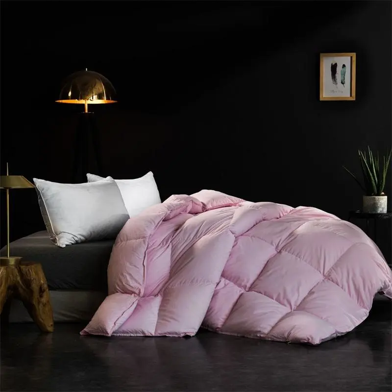 Bahiya Square Quilted Cotton Goose Down Filling Comforter