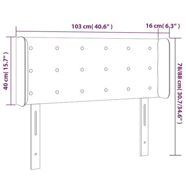 vidaXL Headboard with Ears Dark/Light Gray 40.6