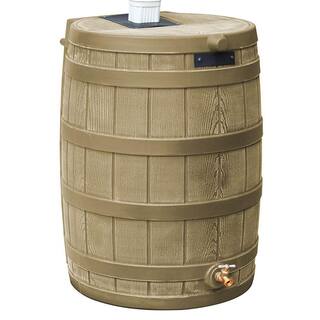 Good Ideas Rain Wizard 50 Gallon Rain Barrel Water Collector Khaki (2-Pack) 2 x RW50-KHA