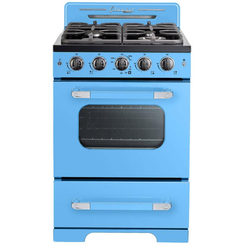 Unique Appliances 24-inch Freestanding Gas Range with Convection Technology UGP-24CR RB