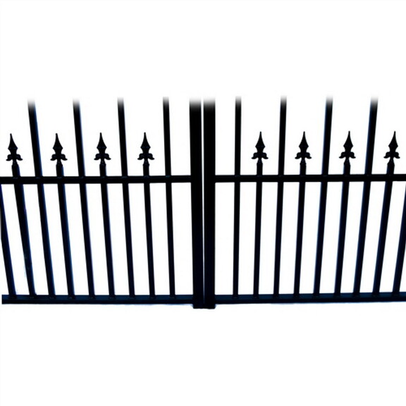 ALEKO DG14PRAD AP Steel Dual Swing Driveway Gate  ...