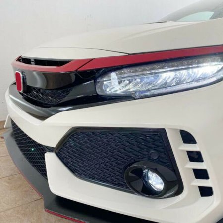 Kojem Front Grille Grill Trims Garnish ABS Cover Compatible with 2016-2020 17 18 19 Honda Civic JDM Style Glossy Red 3PCS