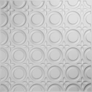 Ekena Millwork 19-58W x 19-58H Abstract EnduraWall Decorative 3D Wall Panel White (10-Pack for 26.75 Sq.Ft.) WP20X20ASWH-CASE-10